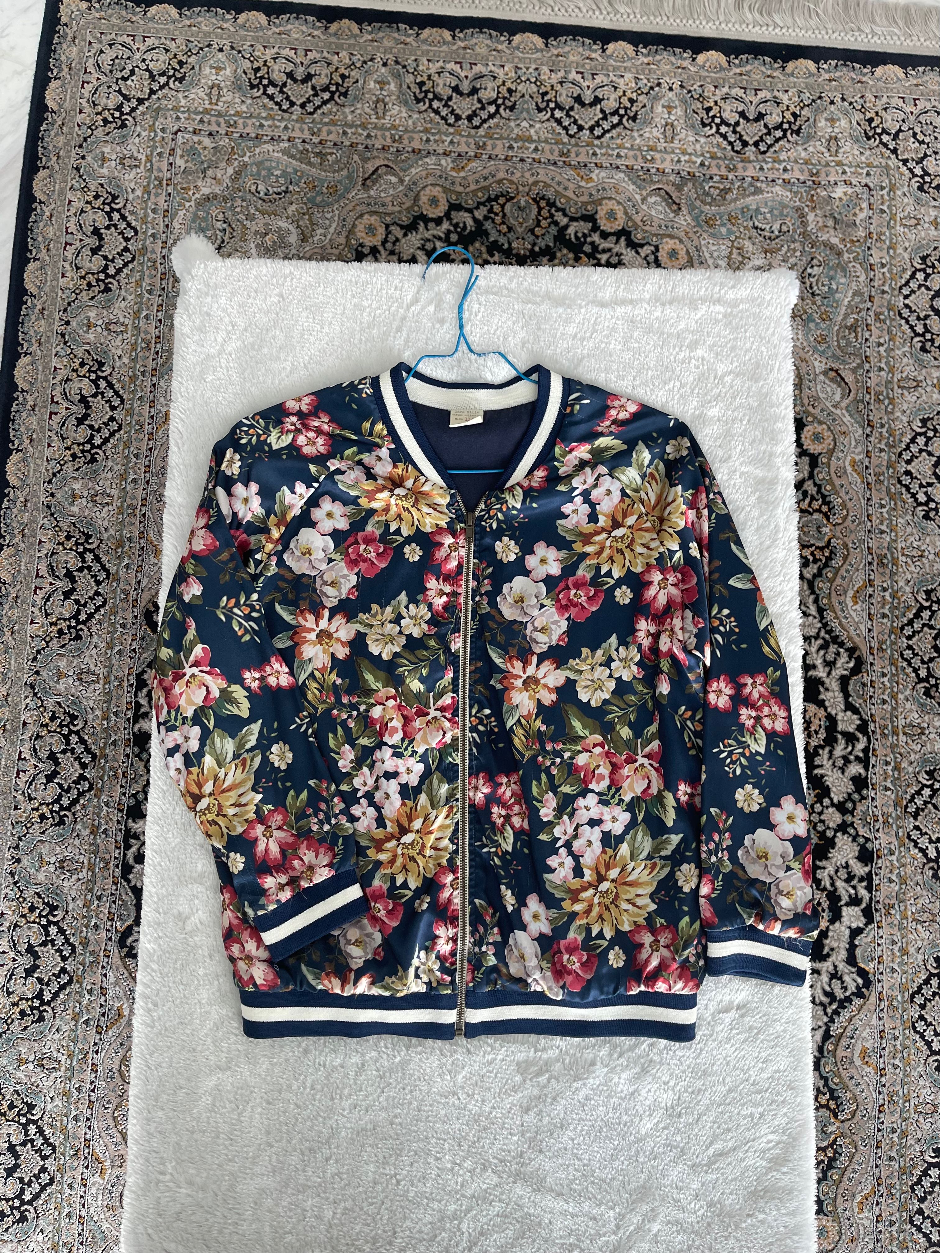 floral bomber jacket