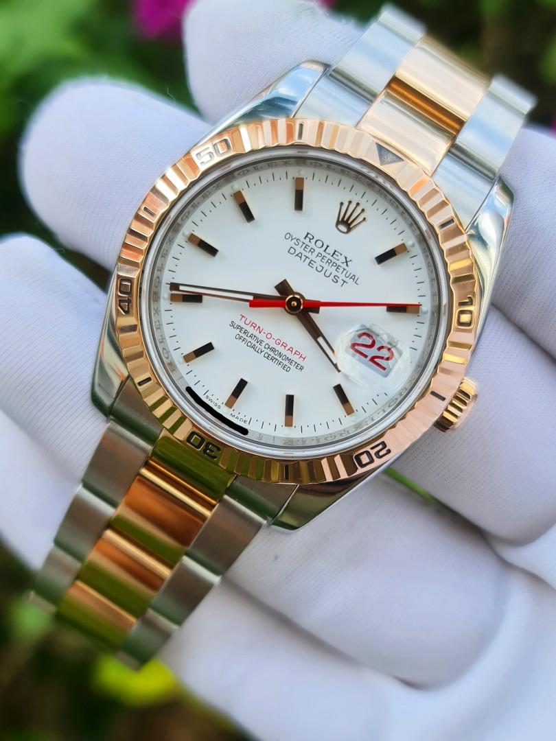 Rolex turn o graph sales rose gold