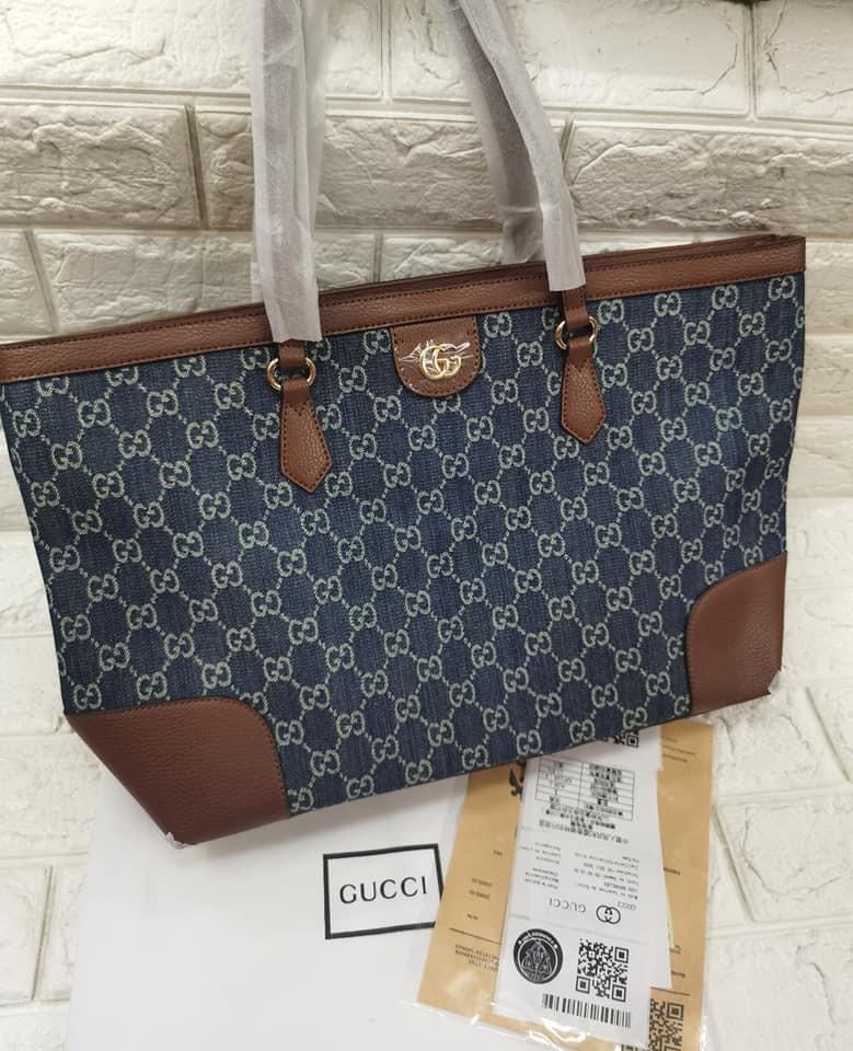 Gucci Denim old flower bag, Luxury, Bags & Wallets on Carousell