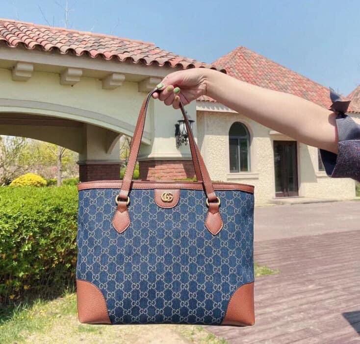 Gucci Denim Flower Bag, Luxury, Bags & Wallets Carousell