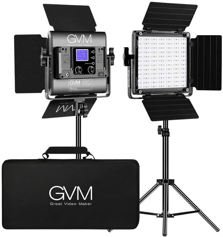 GVM Great Video Maker RGB LED Video Lighting Kit, 800D Studio Video Lights  with APP Control, Video Lighting Kit for YouTube Photography Lighting,  Packs Led Panel Light, 3200K-5600K, Photography, Photography Accessories,