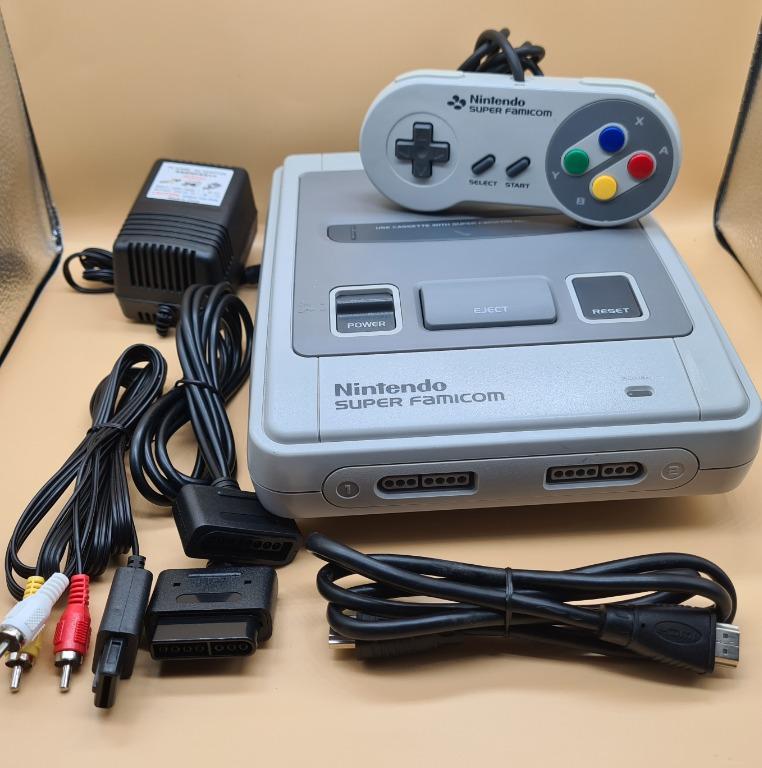 HDMI Modded Nintendo Super Famicom SFC w a Controller Game Cartridges Japan Genuine Retro console Retro game
