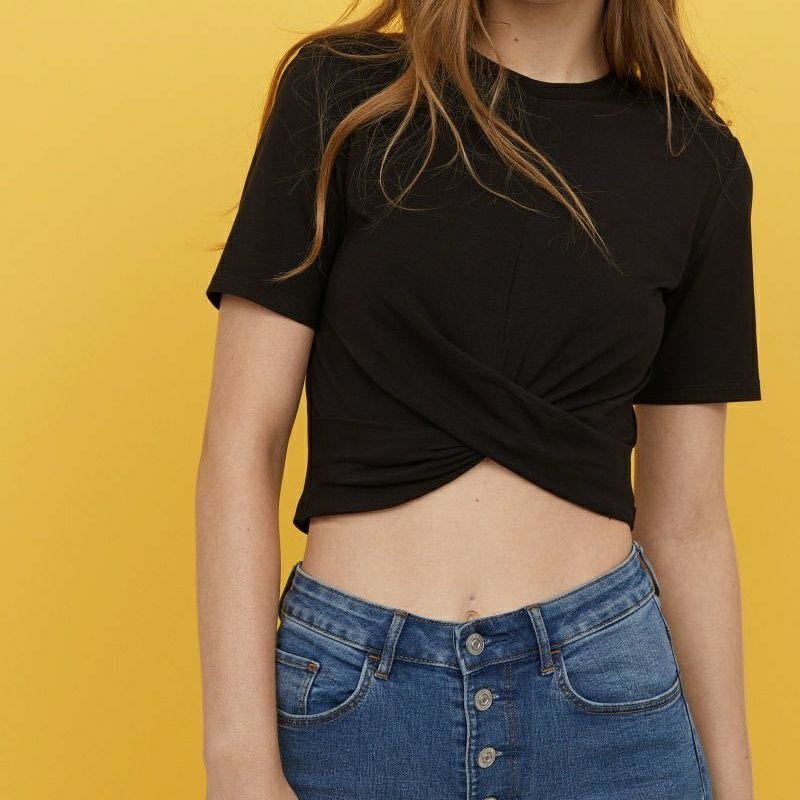 H&m twist crop top discount