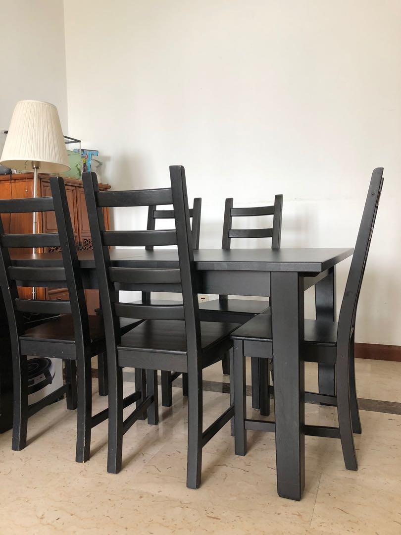 Black solid shop wood dining chairs