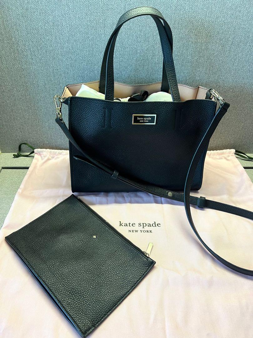 KATE SPADE Shoulder/Arm/Cross-Body Handbag (Black with Pale Pink inside),  Women's Fashion, Bags & Wallets, Cross-body Bags on Carousell