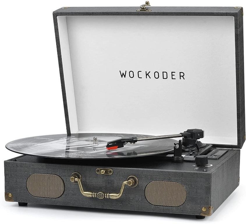 Wockoder record player suitcase clearance