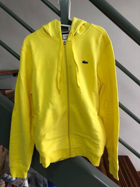 Yellow 2025 lacoste hoodie