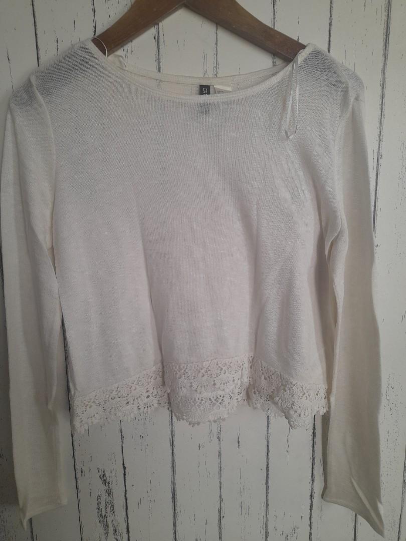 H\u0026M long sleeve see through tops 