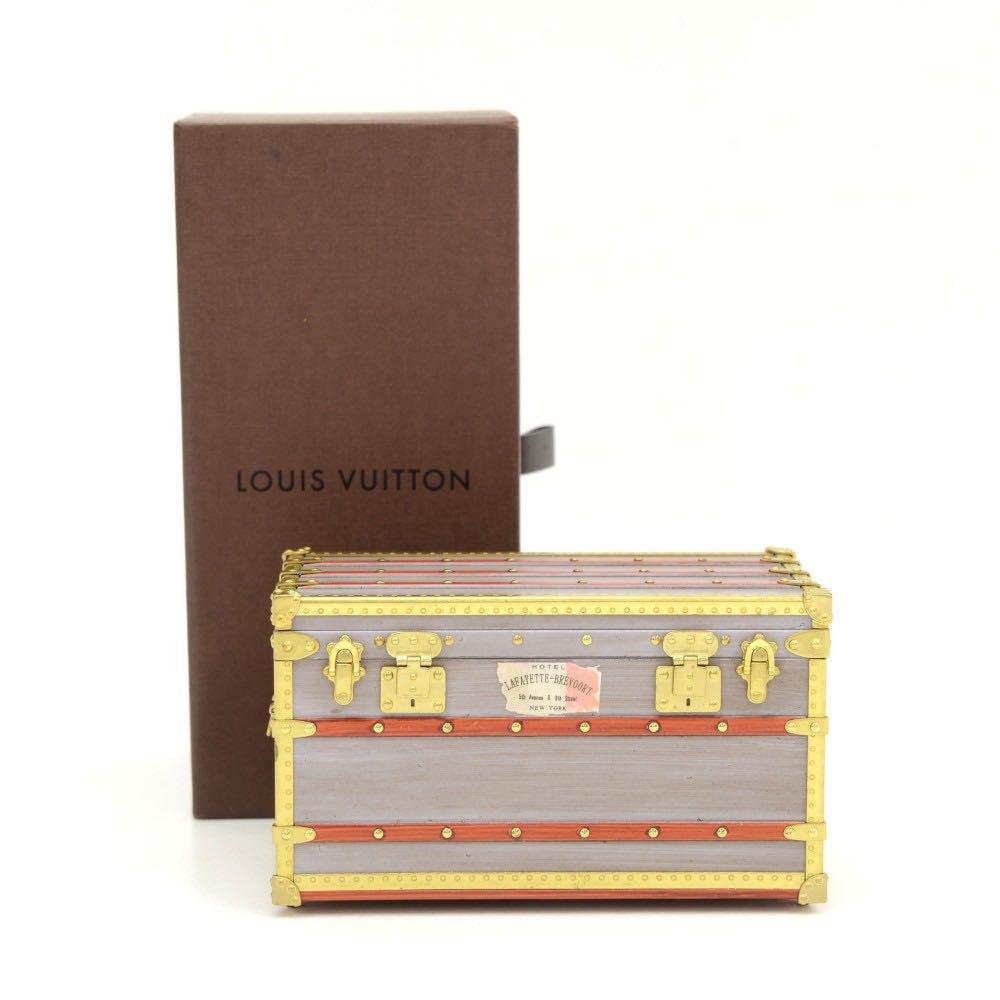 LOUIS VUITTON Mini Malle Zinc Trunk Paperweight Jewelry Box 281996