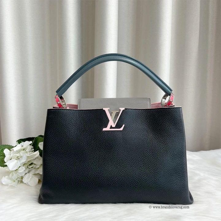 Louis Vuitton Capucines bag black and rose colour, Luxury, Bags & Wallets  on Carousell