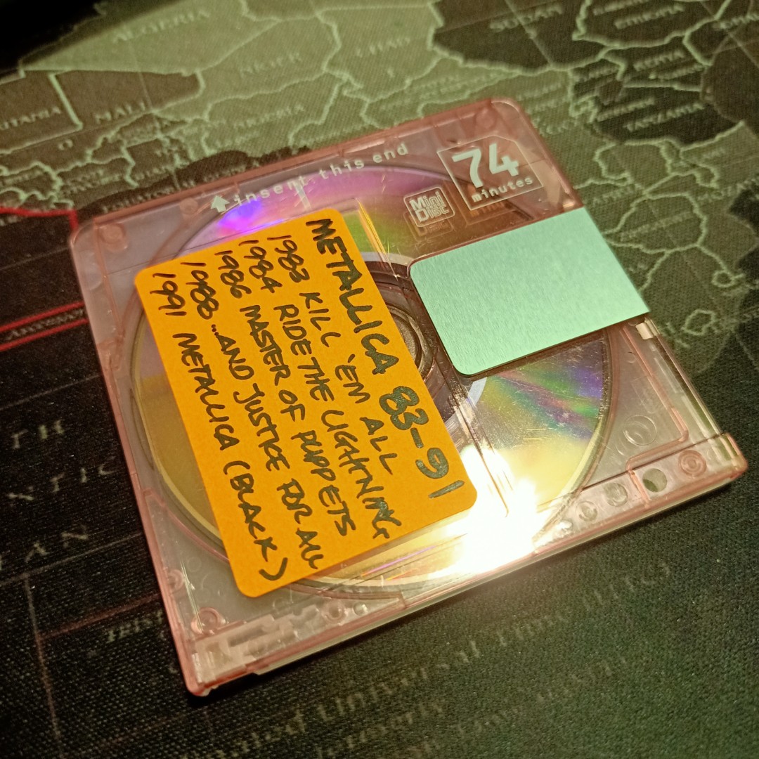 Metallica 19831991 MiniDisc MDLP for MD Mini Disc Walkman, Hobbies