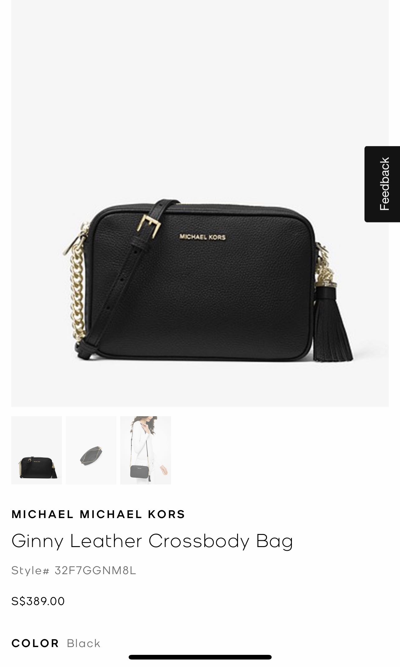 Michael Kors MK Ginny crossbody sling Bag , Women's Fashion, Bags ...