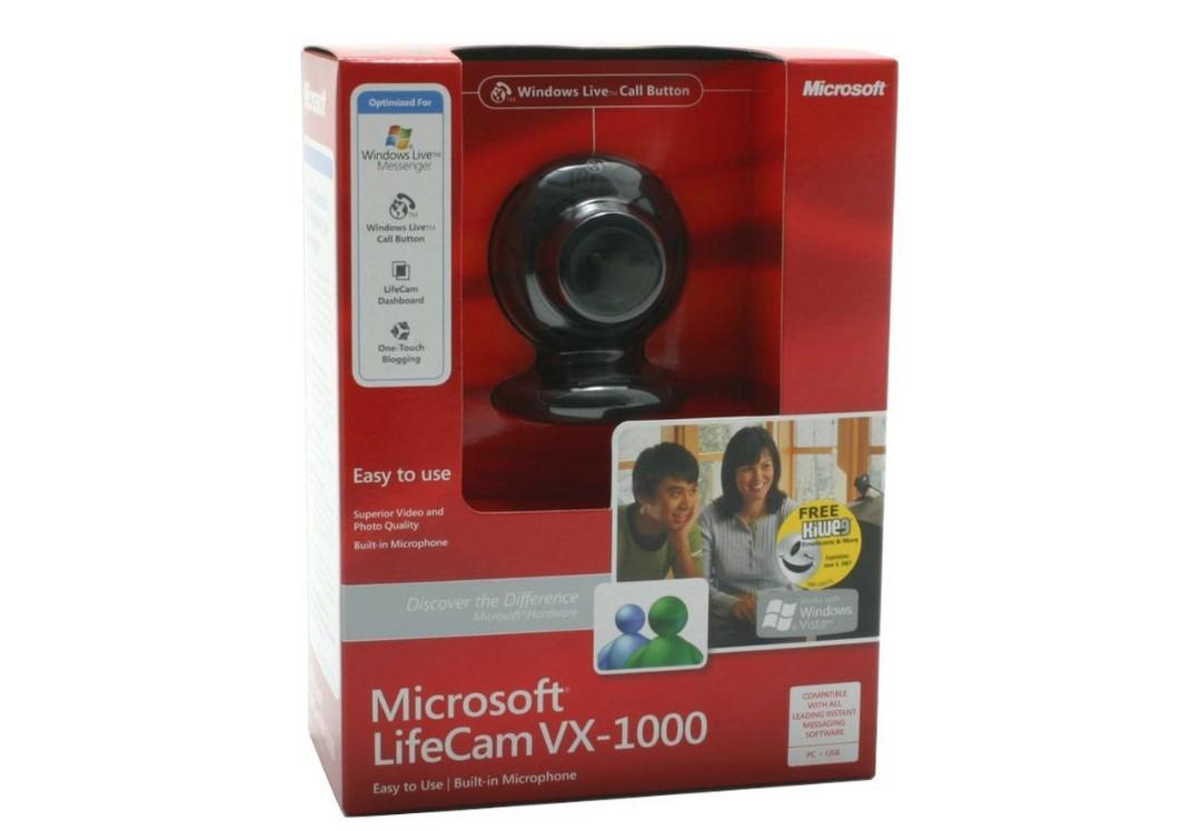 Microsoft LifeCam VX-1000 USB Web Camera Built-In Microphone, Computers