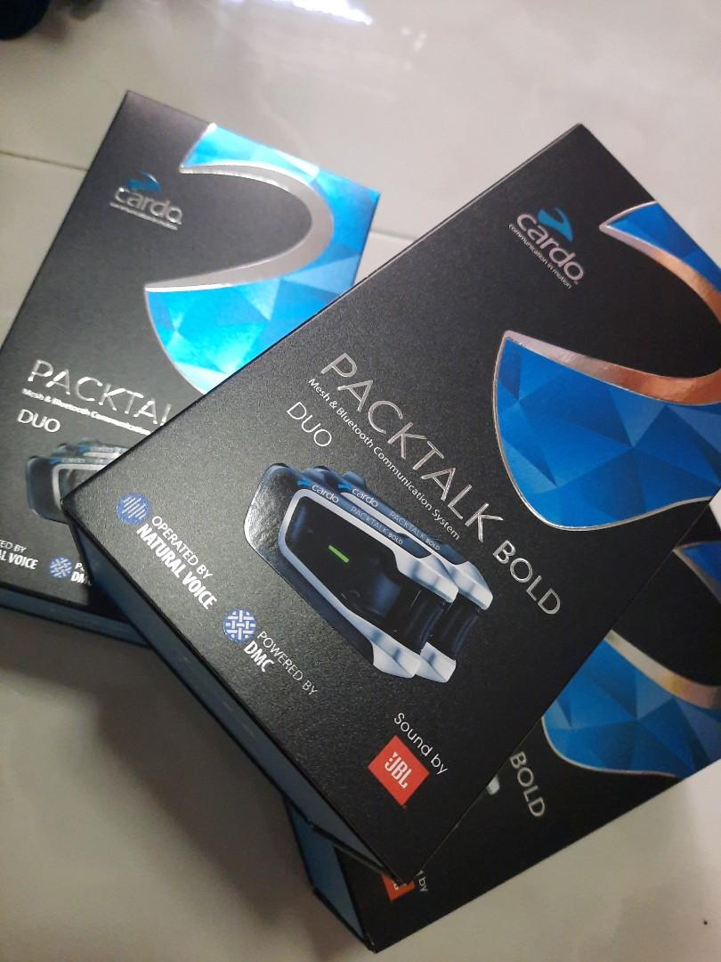 New] Cardo Packtalk Bold Duo, Motorcycles, Motorcycle Accessories on  Carousell