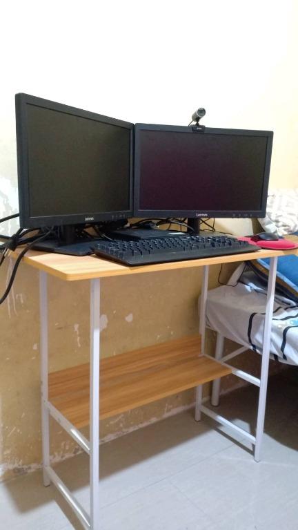 New Office Table With Layer below, Furniture & Home Living, Furniture ...