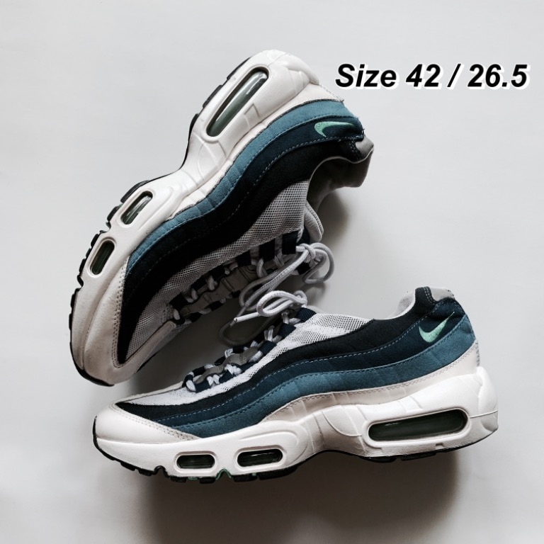 NIKE AIR MAX 95 OG SLATE BLUE SIZE 42 26.5CM Fesyen Pria Sepatu