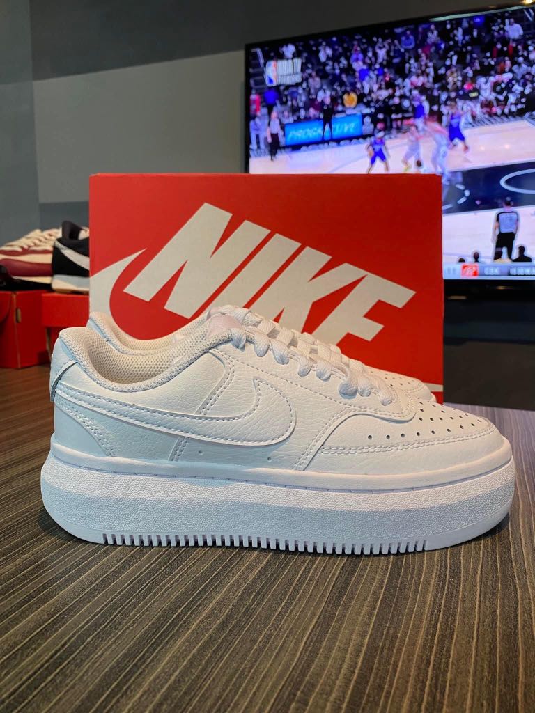 Nike AF1 Court Vision Alta Platform White/White/White US 7 Womens