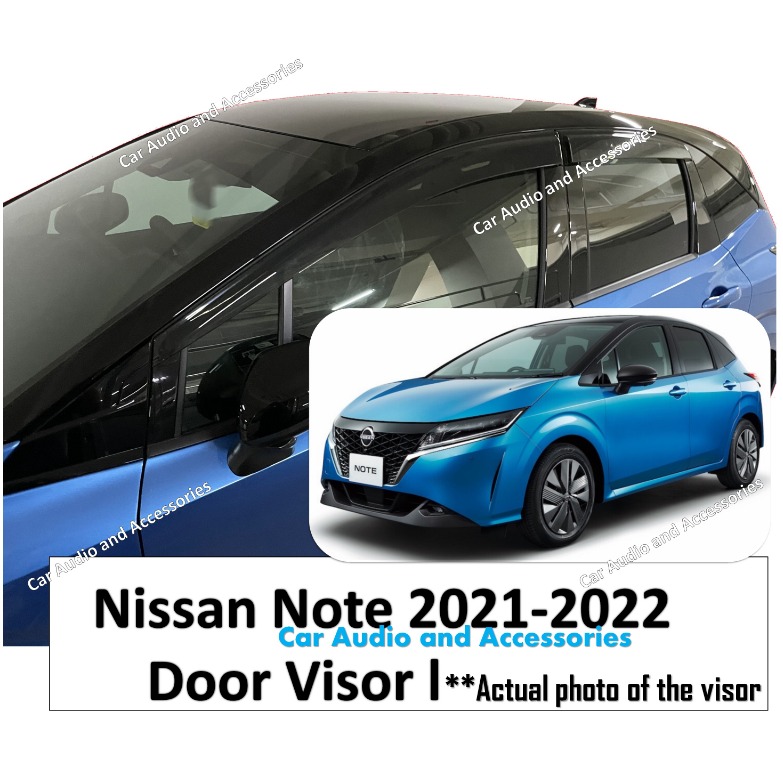 Nissan Note door visor 2021 to 2023 e Power ePower Full Black
