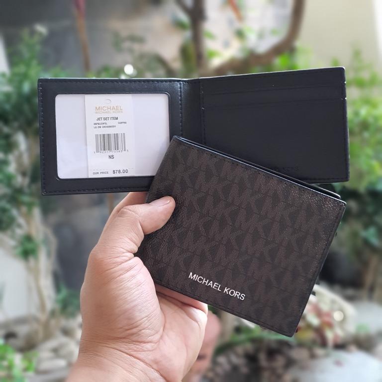 Original Michael Kors Jet Set Bifold Men's Monogram Leather Wallet With  Card Case - Brown, Men's Fashion, Watches & Accessories, Wallets & Card  Holders on Carousell