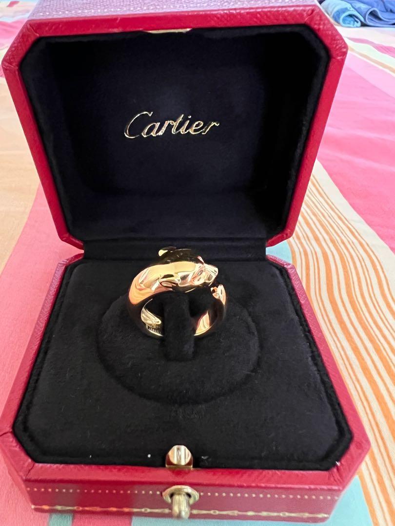 Gold panther ring cartier hot sale
