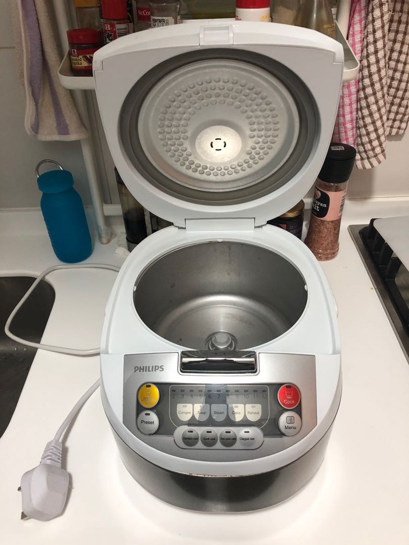 Philips Viva Collection Fuzzy Logic Rice Cooker, Grey, HD3031, TV & Home Appliances, Kitchen