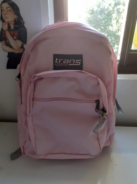 Trans light pink backpack store