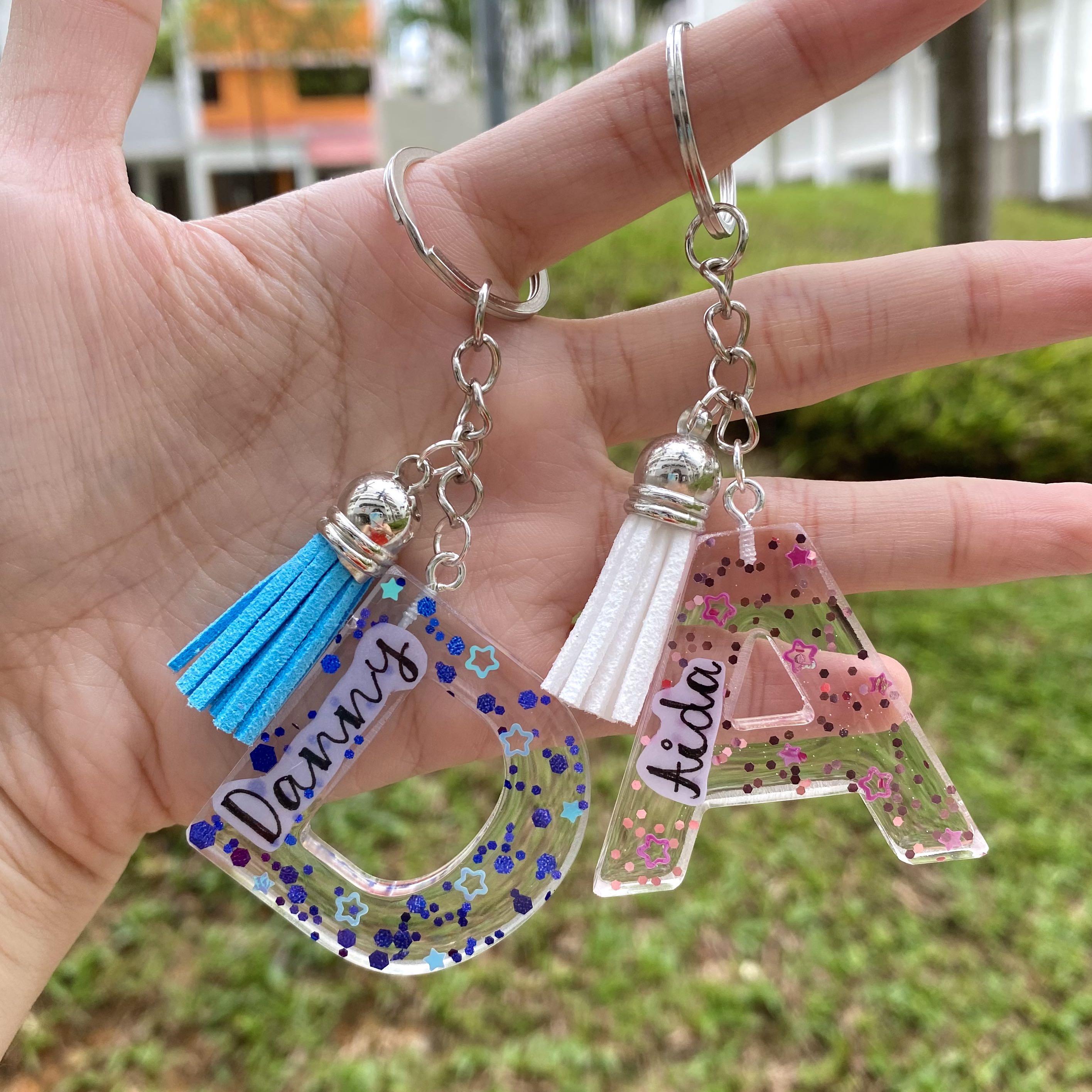 PO Customisable Resin Keychains Personalised Resin Keychains