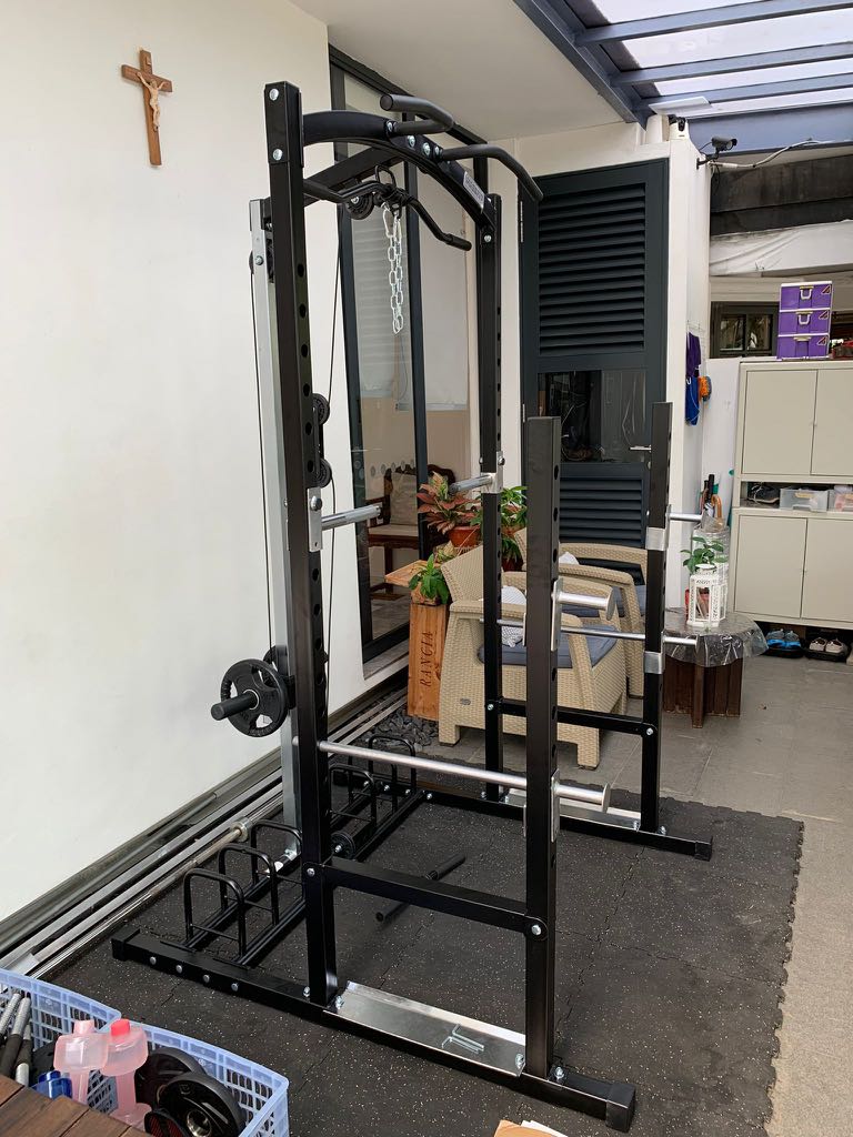 Power/squat Rack + Cable Attachment, Sports Equipment, Exercise ...