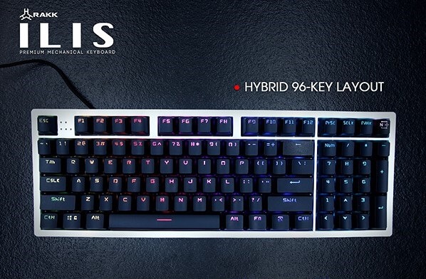 Rakk Ilis Mechanical Gaming Keyboard RGB PBT Keycaps,96 Mechanical ...