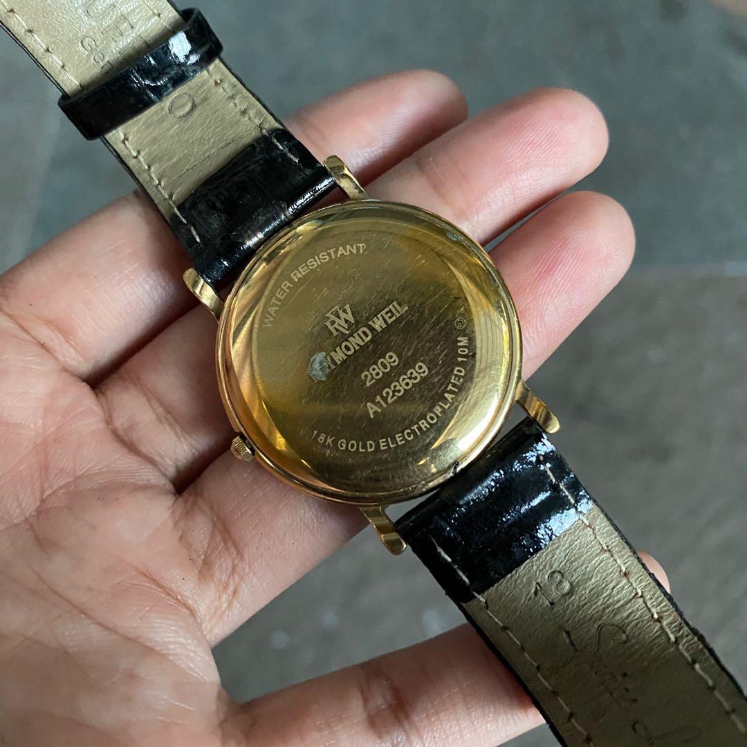 Raymond weil 18k gold electroplated 10m cheap