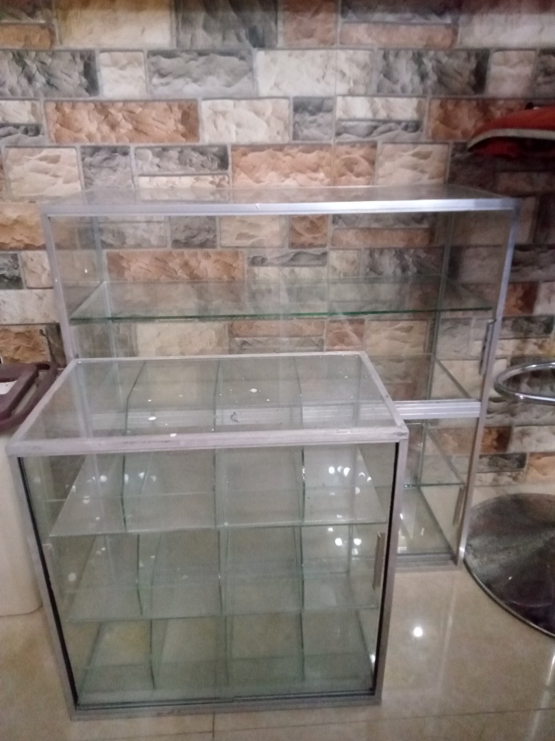 Sari sari store candies / food glass shelves, Furniture & Home Living, Home Improvement