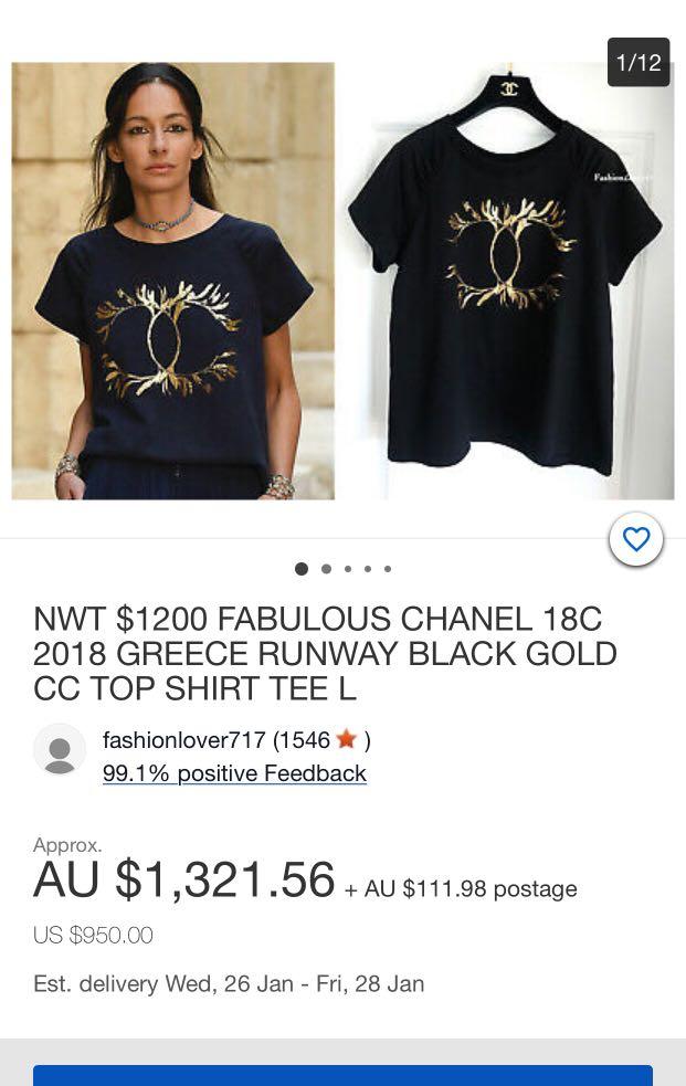 ⚜️SS18 Chanel Boutique Cruise Shirt, Luxury, Apparel on Carousell