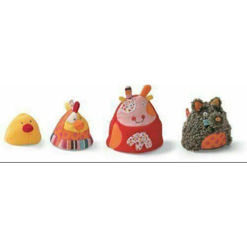 Stacking cups educational activity toy by GUND (Category: Infant Playtime) located in Pasig City. Submitted by BestBuysPh (Listing ID 1138359805, Image 2). Description: Cozy up with the Gadzooks 4 Piece Stacking Cups from Gund Toys. This 4 pieces set includes Little Red Riding Hood, The Wolf, a chicken, and a chick. Made with a variety of colors and patterns for visual stimulation. Fabrics and textures chosen for tactile stimulation. Easy to hold