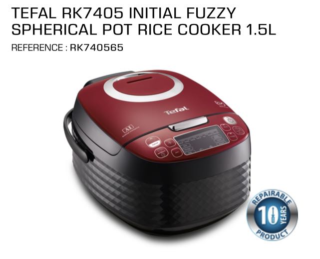 TEFAL RK7405 INITIAL RICE COOKER, TV & Home Appliances, Kitchen