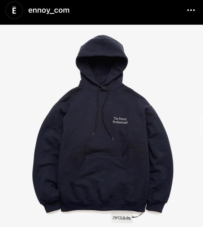 The Ennoy Professional hoodie navy Large, 男裝, 上身及套裝, 衛衣