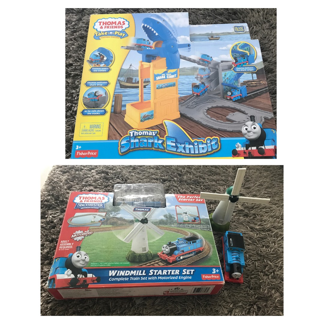 Thomas the shop train shark exhibit