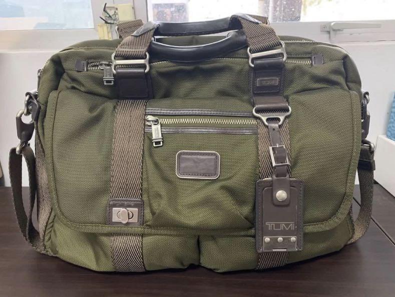 Tumi Alpha Bravo Olive Pinckney Flap Brief Men s Fashion Bags