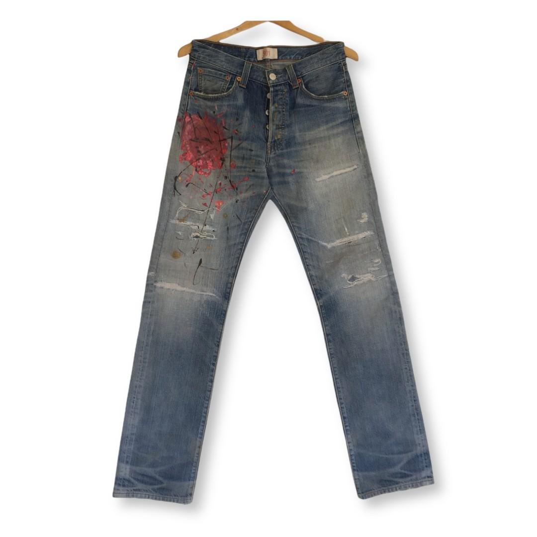 Levi paint splatter clearance jeans