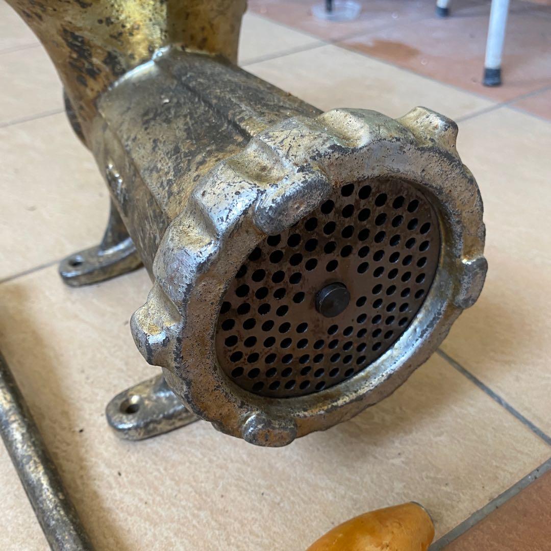 Vintage manual meat mincer_ Vintage Porkert Cast Iron Manual Meat