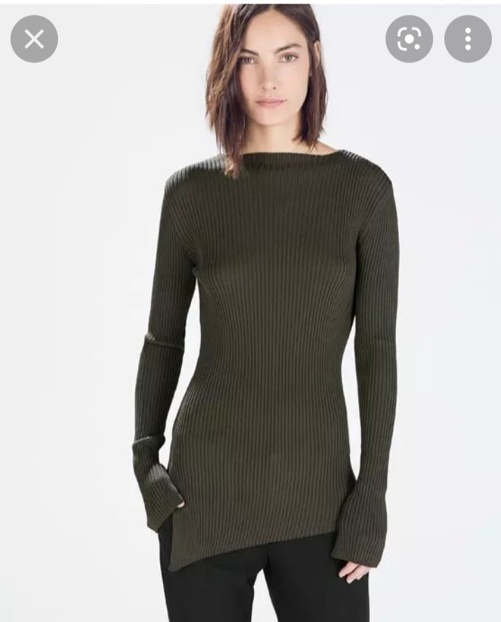 zara khaki jumper