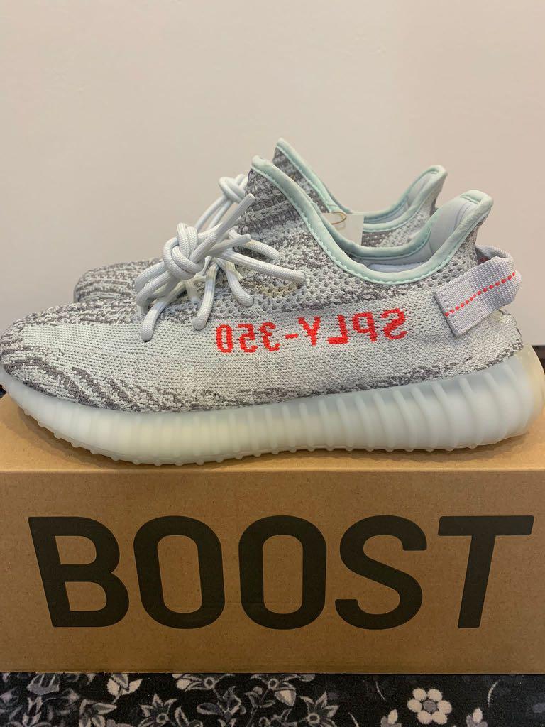 100 Authentic Adidas Yeezy 350 V2 Blue Tint Men s Fashion