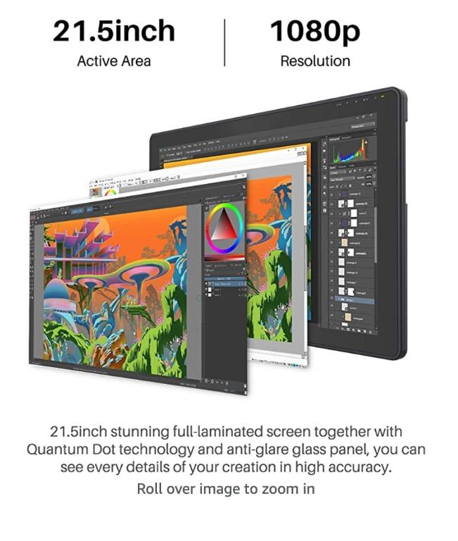 2020 HUION KAMVAS 22 Plus Graphics Drawing Tablet (Category: Other Accessories) located in Marikina City. Submitted by skowshop (Listing ID 1134994975, Image 2). Description: Brand HUION Color Black Connectivity Technology 3-in-1 HDMI Cable or Full-featured USB-C cable Operating System Windows 7 or later, Mac OS 10.12 or later, Android devices that support USB3.1 GEN1 and DP1.2 About this item: Full Lamination Technology：The laminated screen of K
