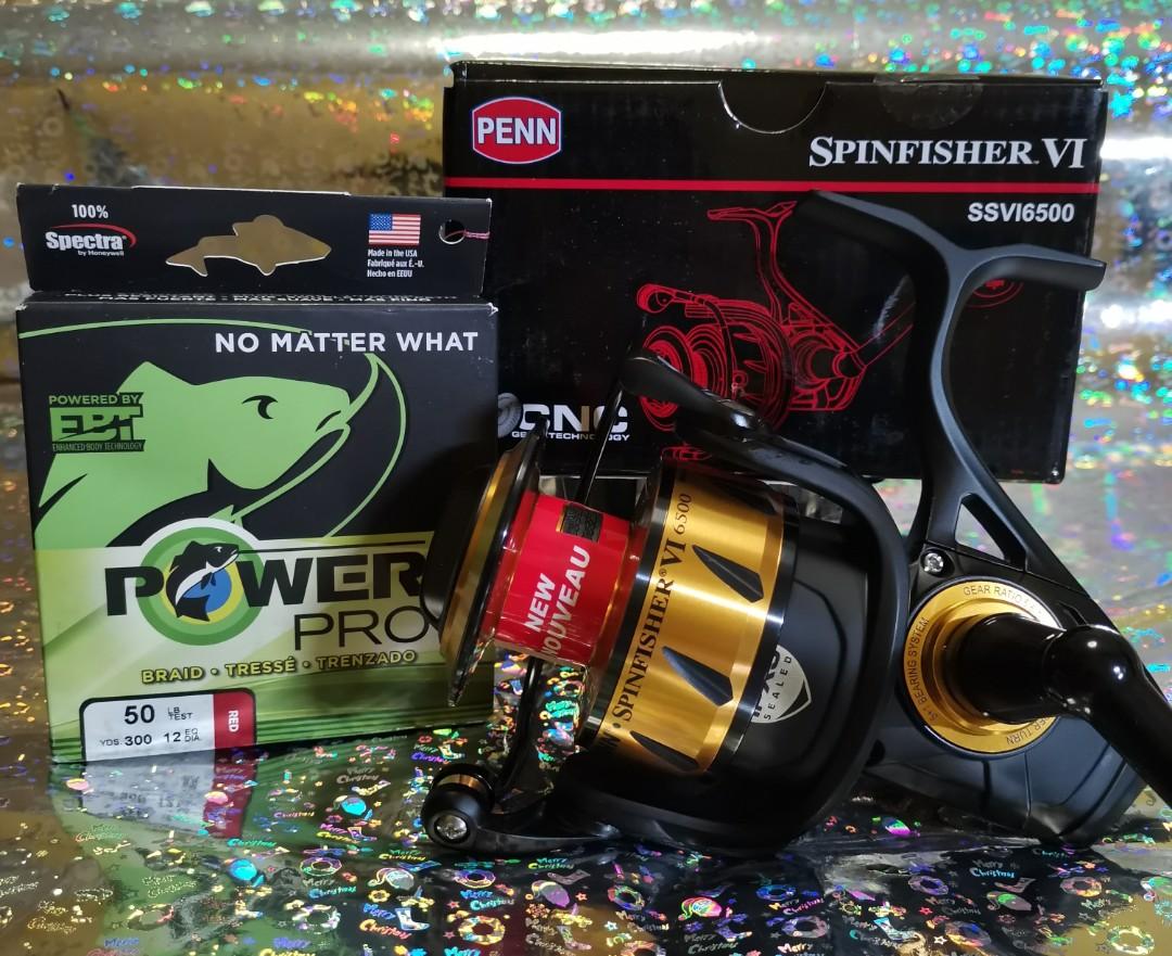 250 Combo Deal) Penn Spinfisher VI 6500 with PowerPro Braid