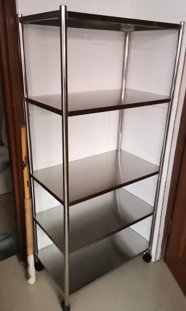 5 Tier Stainless Steel Kitchen Rack Rak Dapur Rak Serbaguna ...