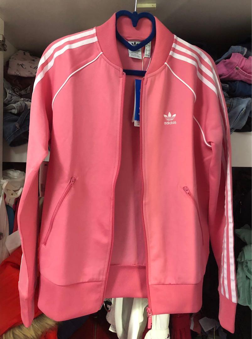 Adidas superstar discount track jacket pink
