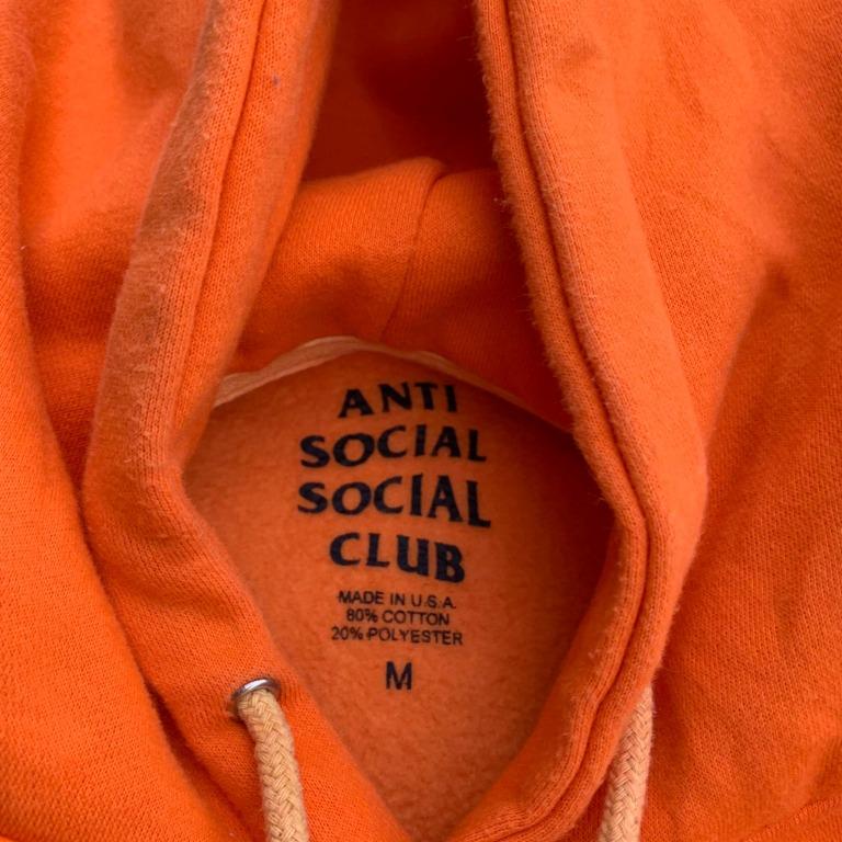 Anti social clearance club orange hoodie