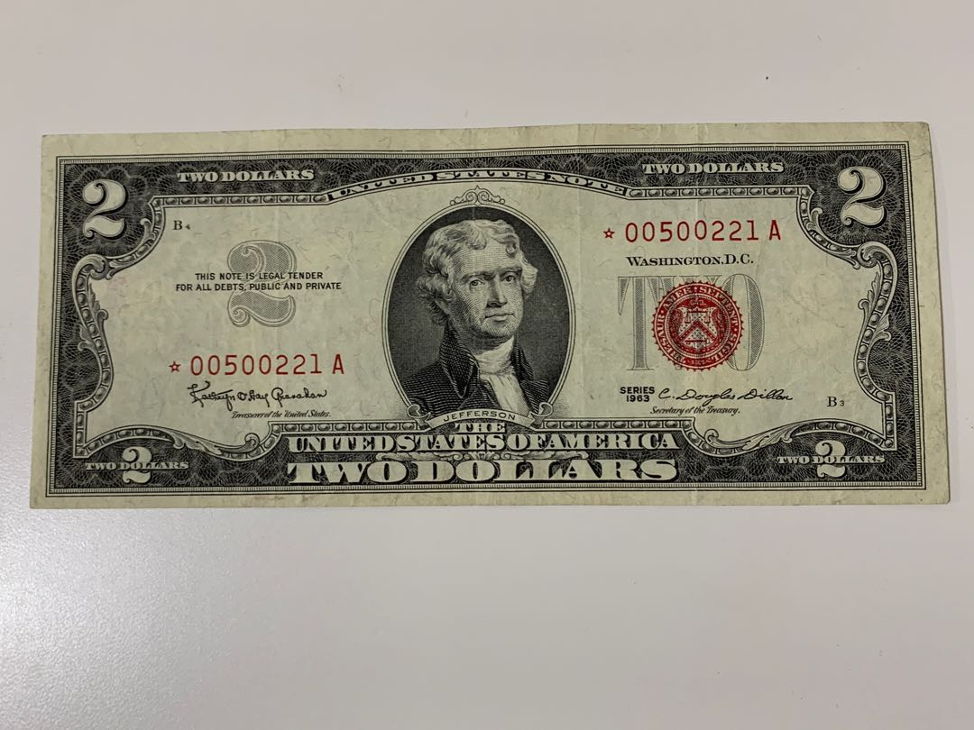 AU 1963 United States of America (USA / USD / US) red seal ...