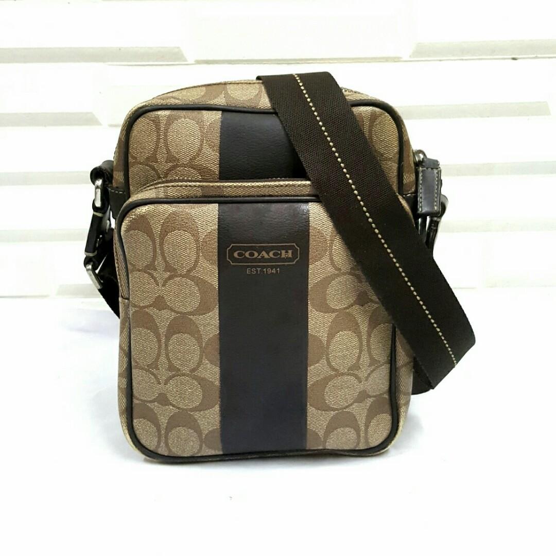 Coach heritage store stripe hip bag