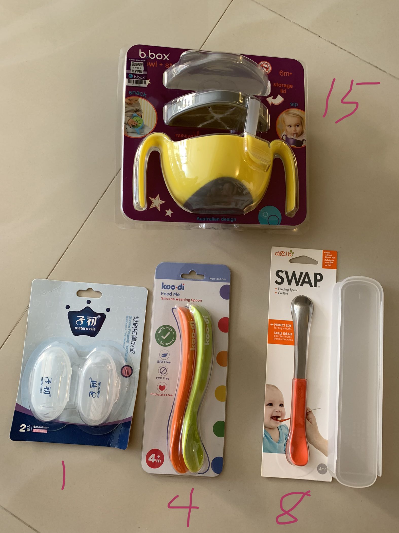 Baby kids bbox straw cup water bottle spoon, Babies & Kids, Nursing