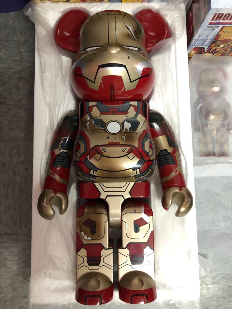 Bearbrick Ironman mark 42 戰損版1000%&400%, 興趣及遊戲, 玩具
